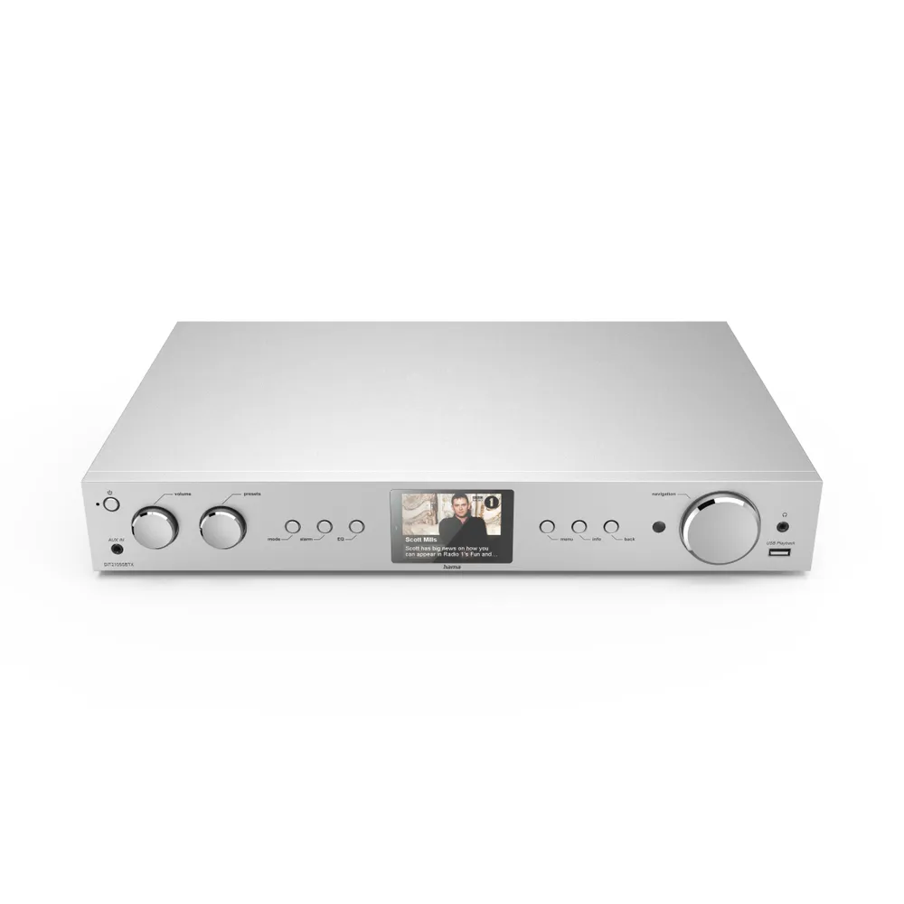 "HiFi-Tuner ""DIT2105SBTX"", DAB+/Internetradio/Bluetooth® RX & TX/App, Silber (00054252)"