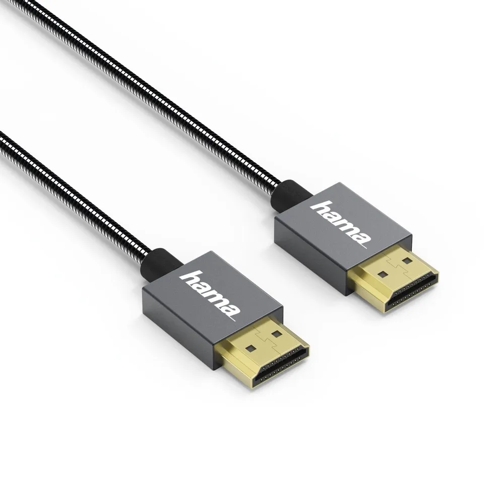 "High Speed HDMI™-Kabel ""Elite"", Ethernet, Metall, Anthrazit, 0,75 m (00135792)"