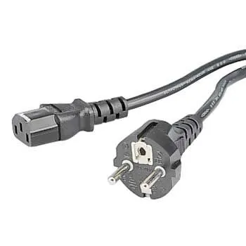 Kaltgeräte-Zuleitung, Schutzkontakt-Stecker - 3pol.-Kupplung, 1,50m 10 St. (00029934)