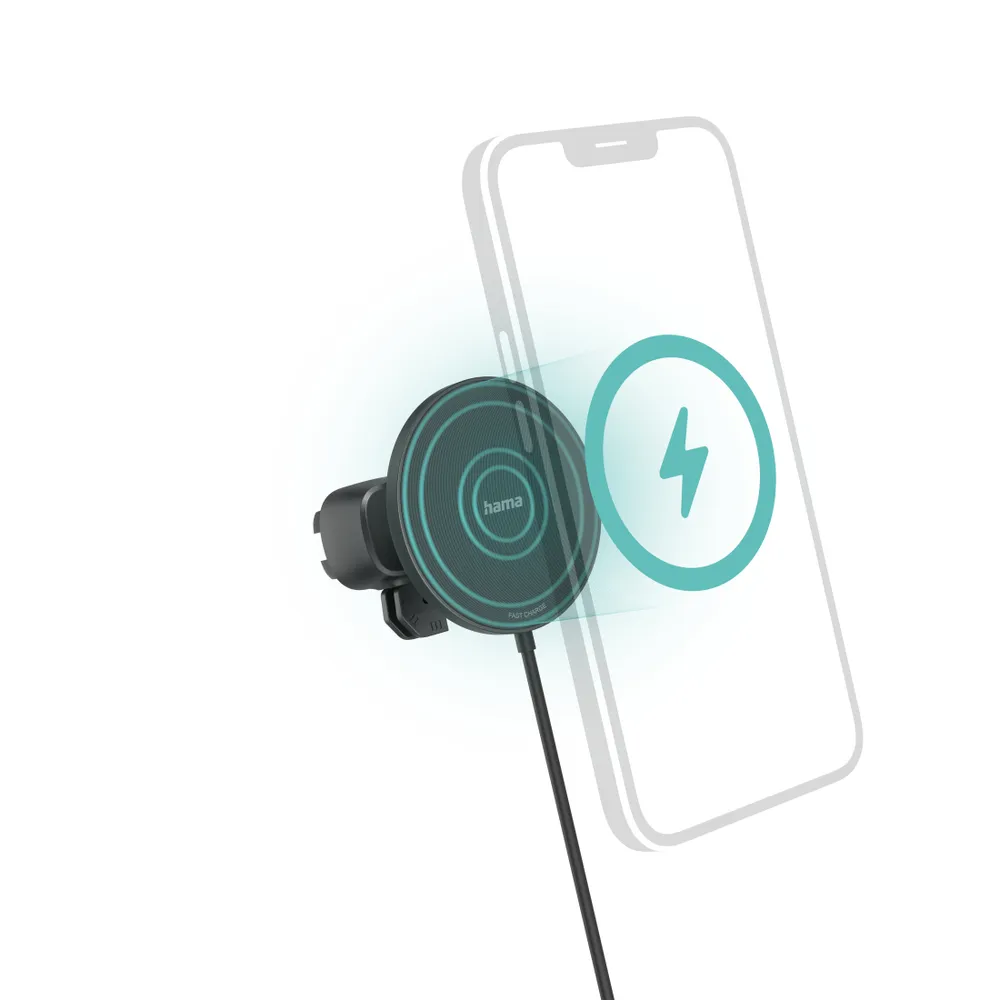 "Kfz-Handy-Ladegerät ""MagCharge Car FC15"", 15 W, kabellos f. iPhone, Schwarz (00201697)"
