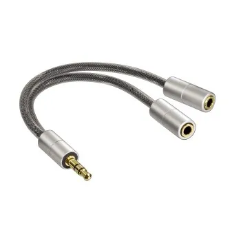 "Klinkenadapter ""AluLine"", 3,5-mm-Steck. - 2x 3,5-mm-Kuppl., Klinke, stereo (00080857)"