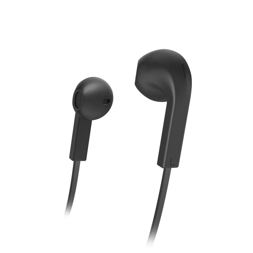 "Kopfhörer ""Advance"", Earbuds, Mikrofon, Flachbandkabel, Schwarz (00184137)"