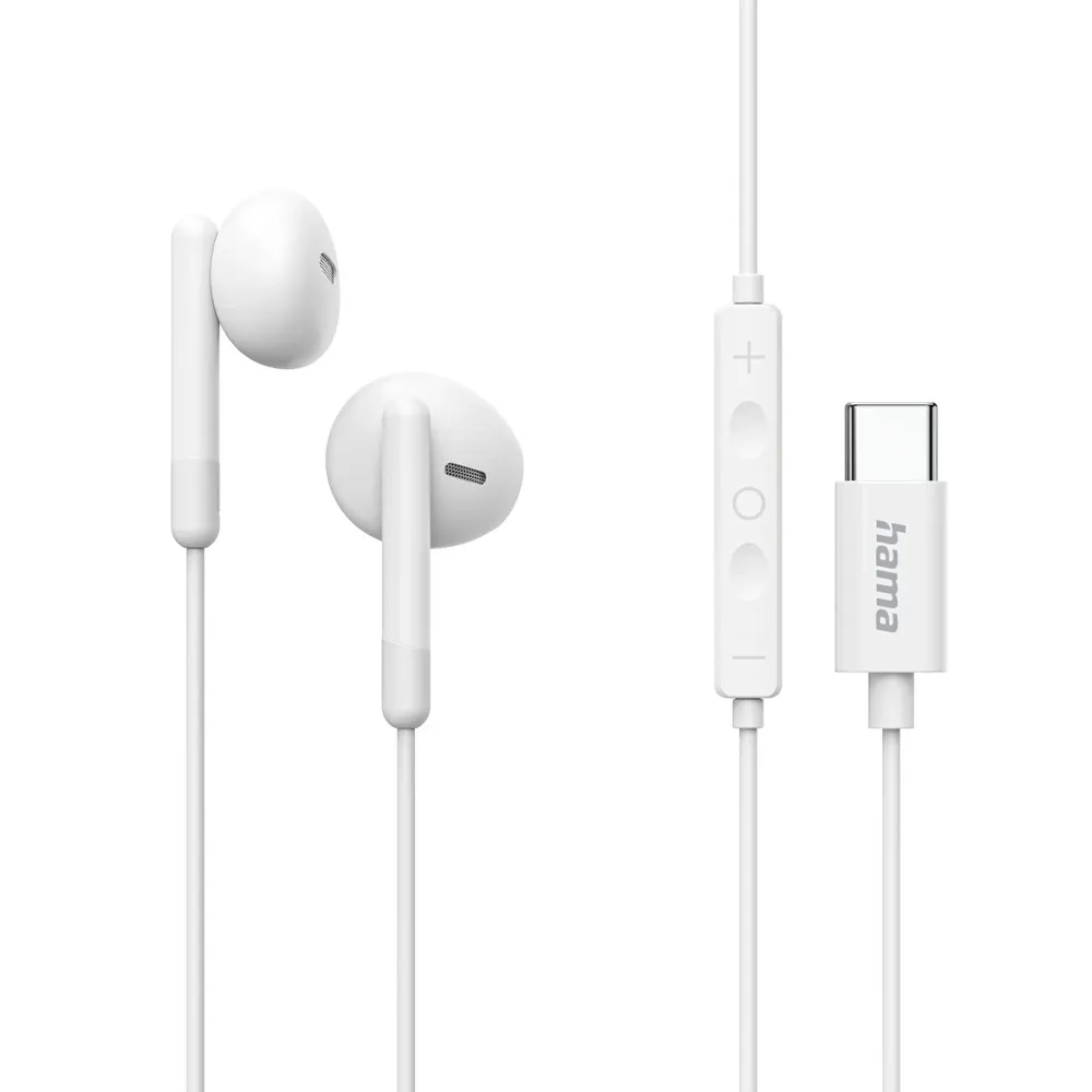 "Kopfhörer ""Classy"", Earbuds, Mikrofon, Kabelknickschutz, USB-C, Weiß (00221786)"