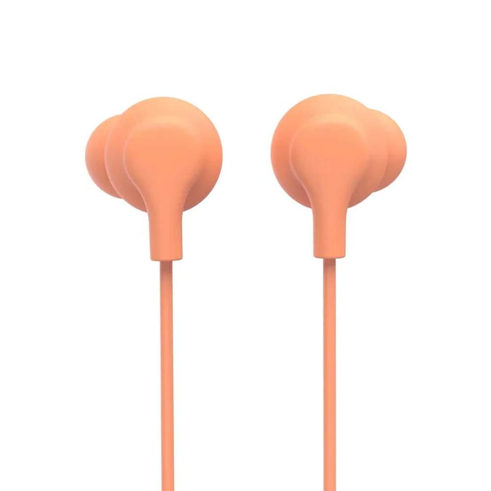 "Kopfhörer ""Curly"", In-Ear, Mikrofon, Kabelknickschutz, USB-C, Orange (00221797)"