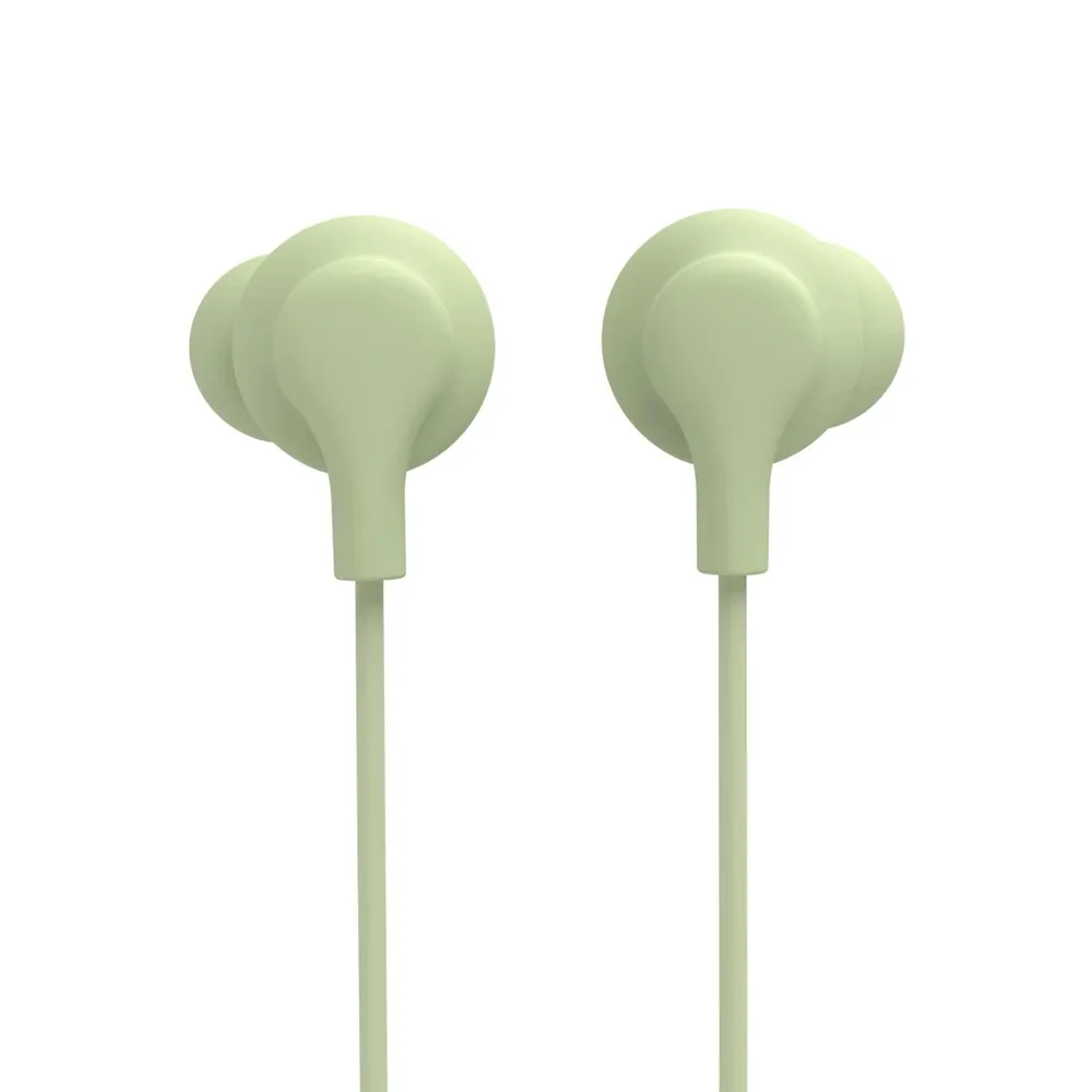 "Kopfhörer ""Curly"", In-Ear, Mikrofon, Kabelknickschutz, USB-C, Grün (00221796)"
