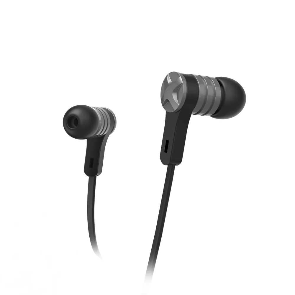 "Kopfhörer ""Intense"", In-Ear, Mikrofon, Flachbandkabel, Schwarz (00184135)"