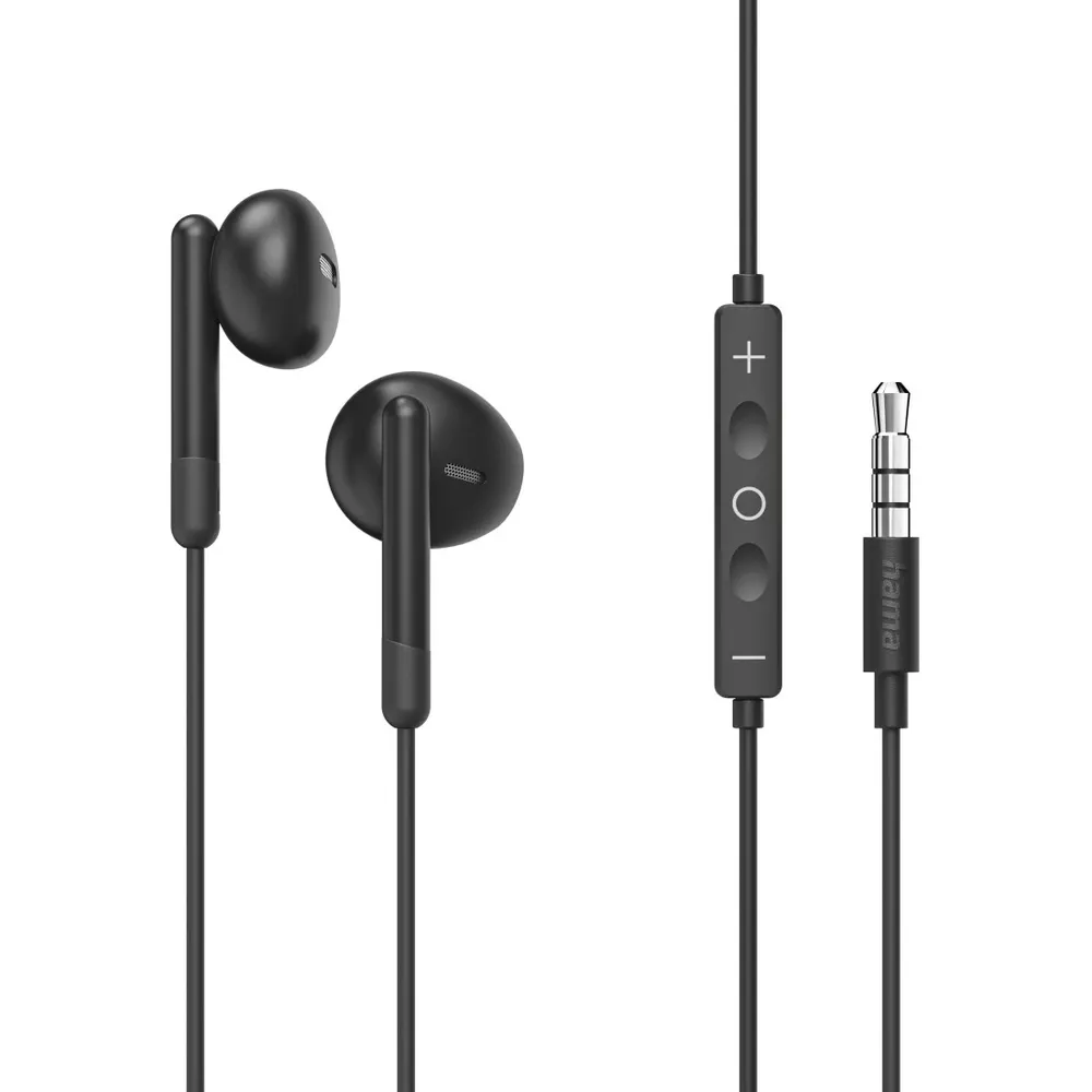 "Kopfhörer ""Noble"", Earbuds, Mikrofon, Kabelknickschutz, 3,5-mm-Klinke, Schwarz (00221800)"