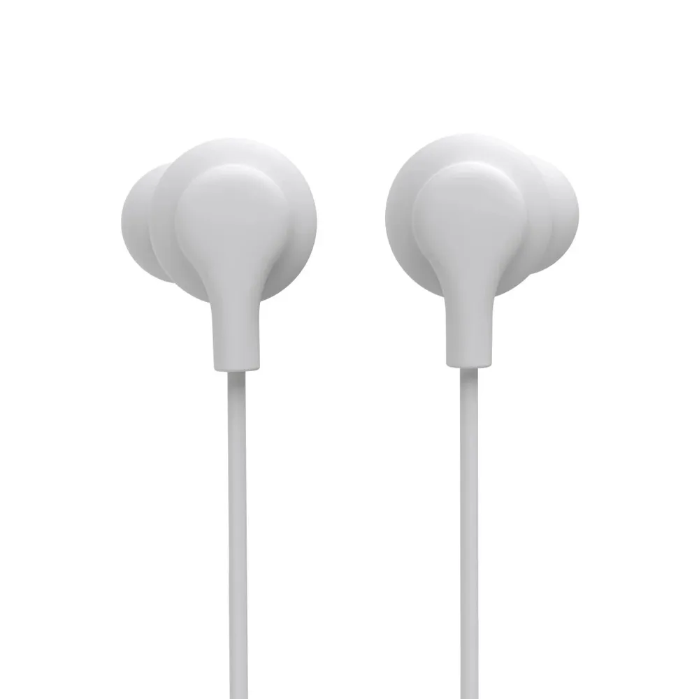 "Kopfhörer ""Popply"", In-Ear, Mikrofon, Kabelknickschutz, 3,5 mm, Weiß (00221799)"