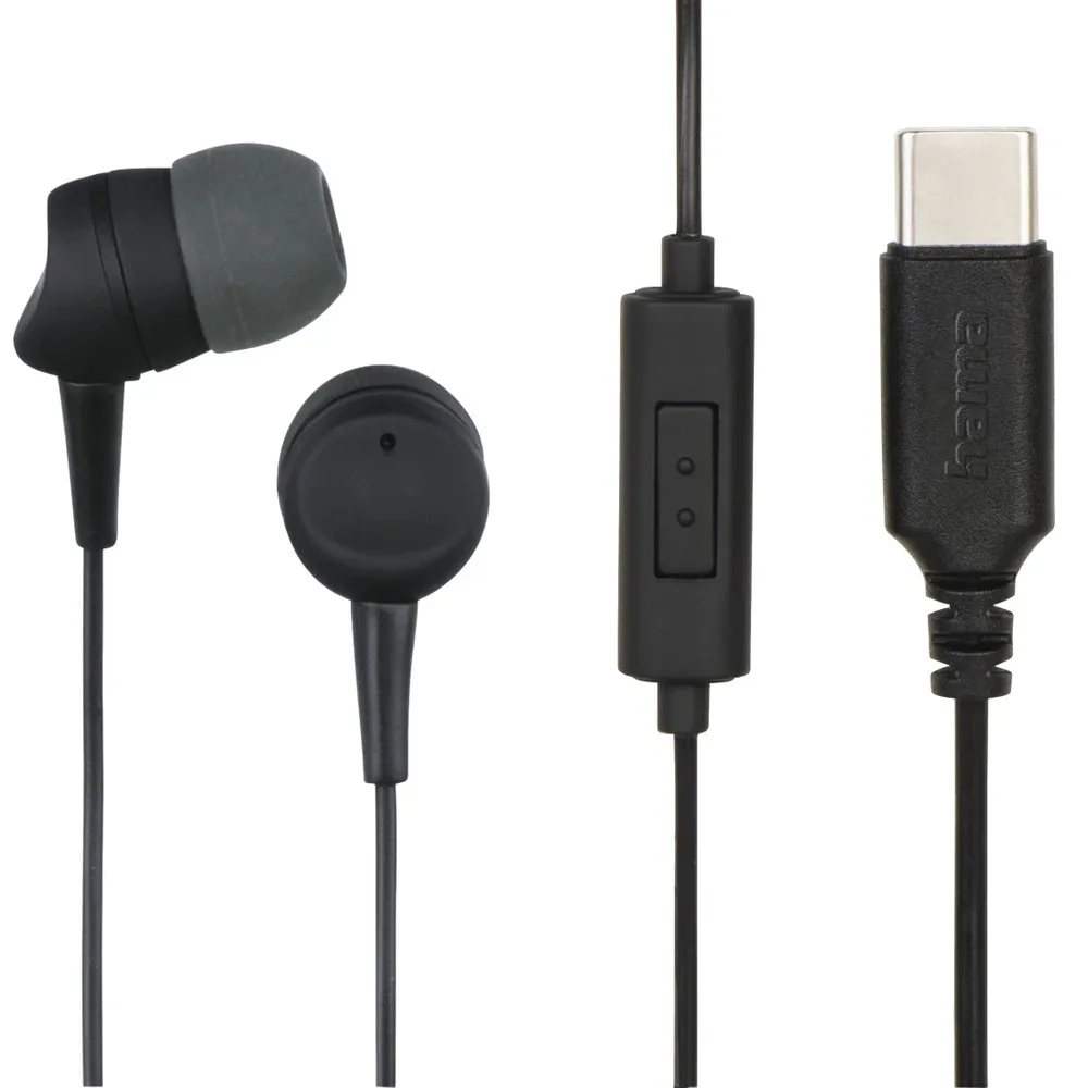 "Kopfhörer ""Sea II"", In-Ear, Mikrofon, Kabelknickschutz, USB-C, Schwarz (00184192) In-Ear Kopfhörer"
