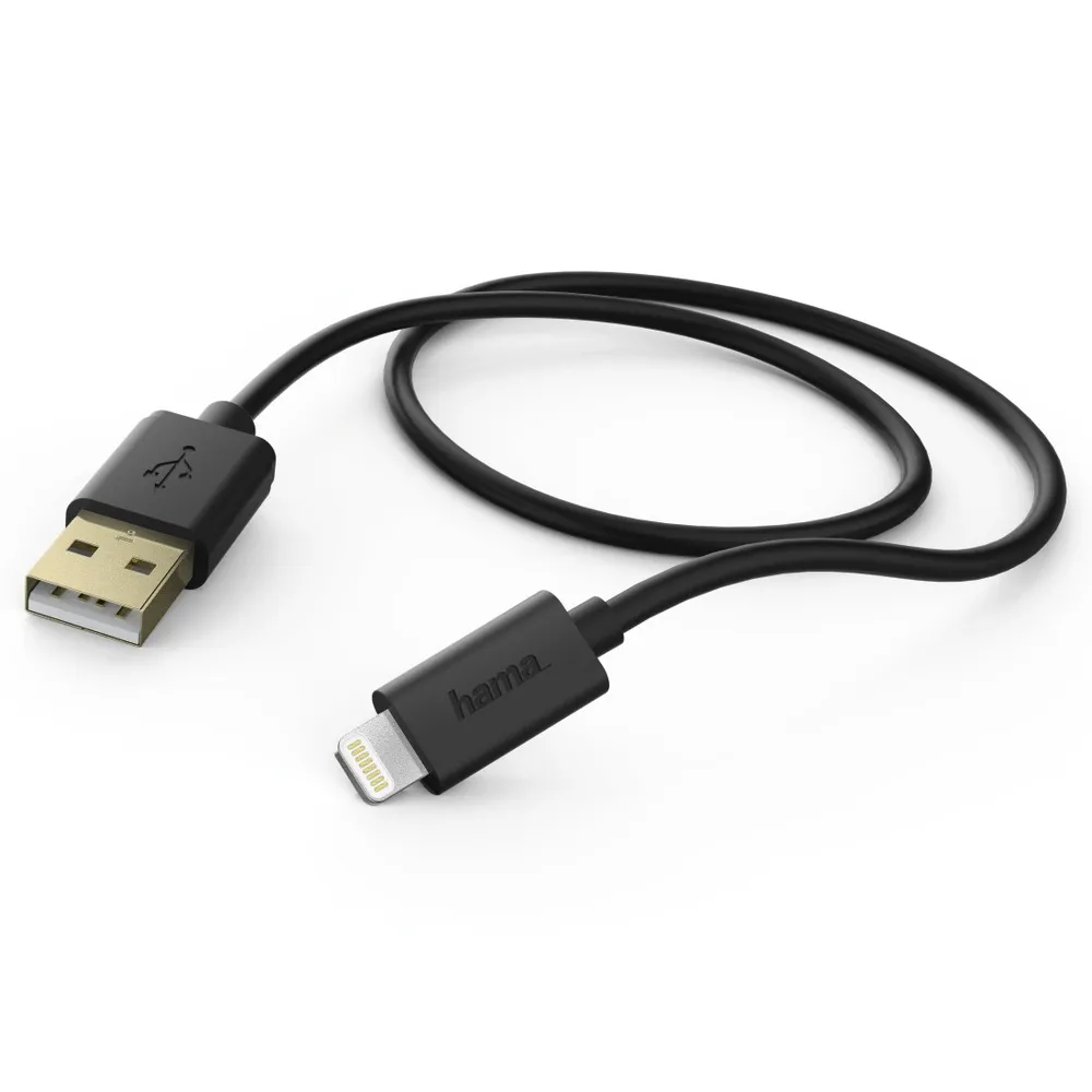Lade-/Datenkabel, Lightning, 1,5 m, Schwarz (00173635)