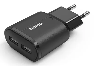 Ladegerät, 2x USB-A, 12 W, Schwarz (00201971)