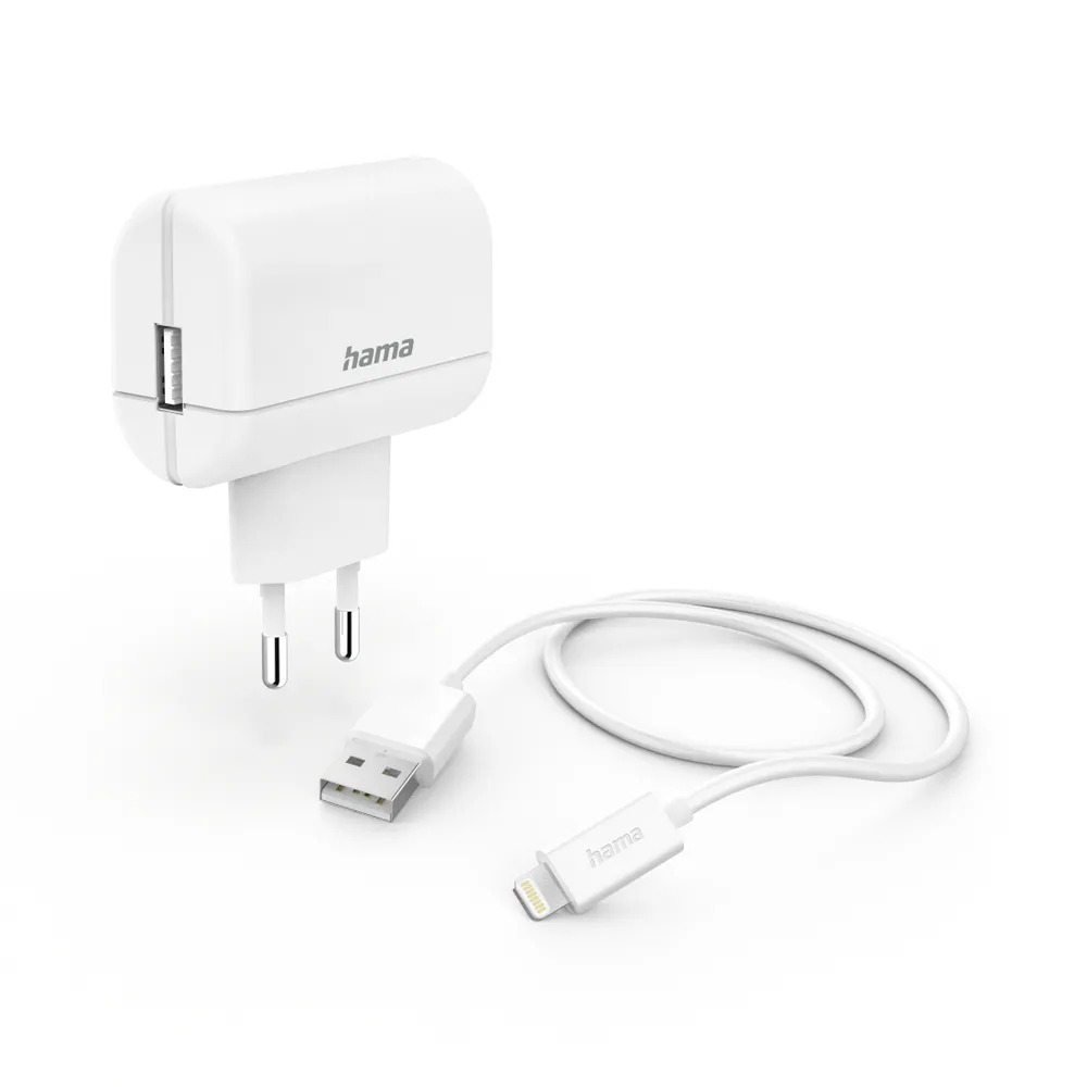 Ladegerät mit Ladekabel Lightning, 12 W, 1 m, Weiß (00201619)