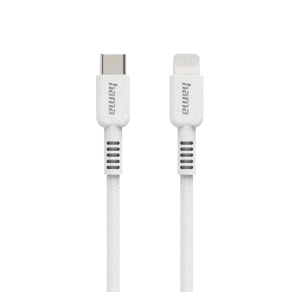 "Ladekabel ""Eco"", USB-C - Lightning, 1 m, Weiß (00187284)"
