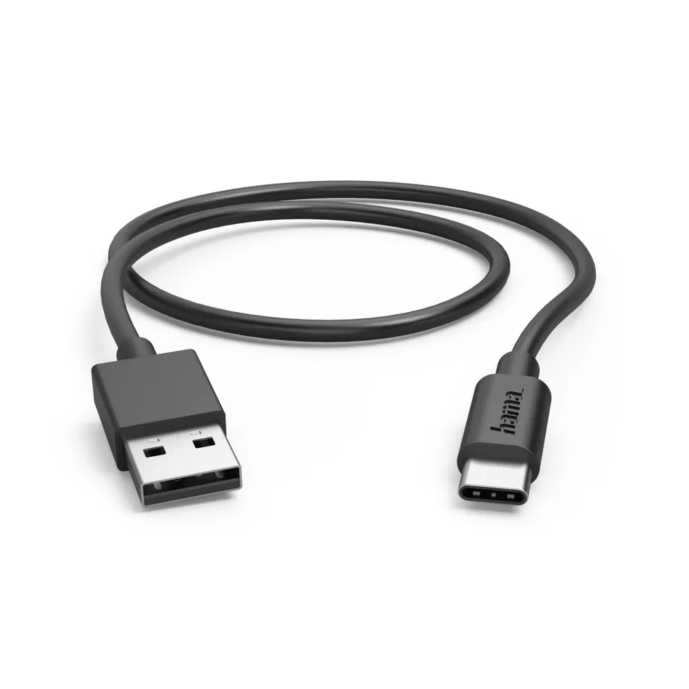Ladekabel, USB-A - USB-C, 0,5 m, Schwarz (00201705)