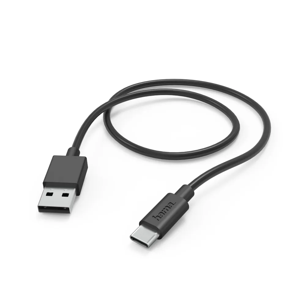 Ladekabel, USB-A - USB-C, 1 m, Schwarz (00201594)