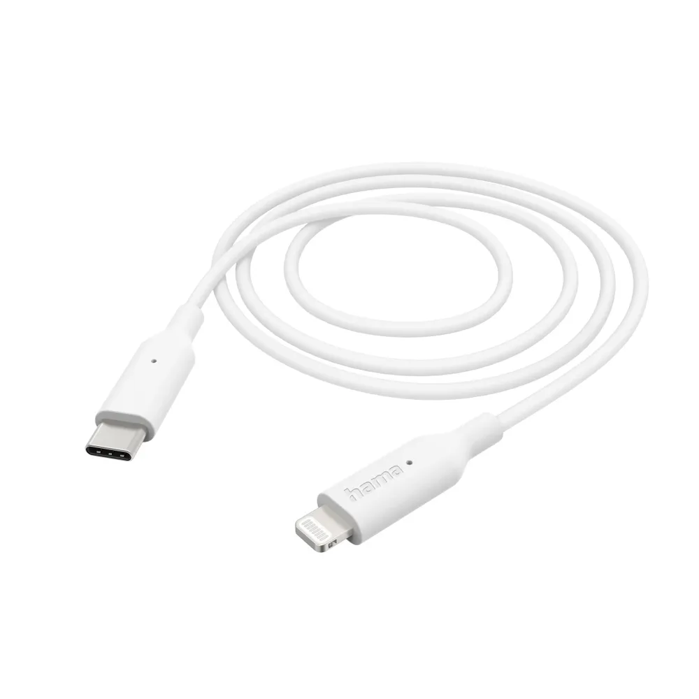 Ladekabel, USB-C - Lightning, 1 m, Weiß (00201598)