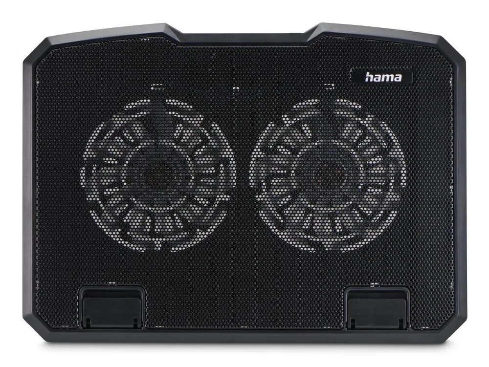 "Laptop-Kühler ""Black Metal"", neigbar, leise, 2 Lüfter, 40 cm (15,6""), Schw. (00126806)"