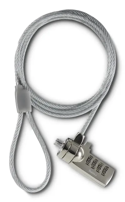 "Laptopschloss ""Light"", Zahlenschloss 4-stellig, Carbonstahl, Silber (00126819)"