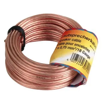 Lautsprecherkabel 2 x 0,75 mm², 10 m, Transparent (00062484)