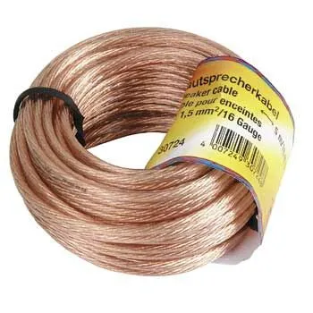 Lautsprecherkabel 2x 1,5 mm², 10 m, Transparent (00030725)