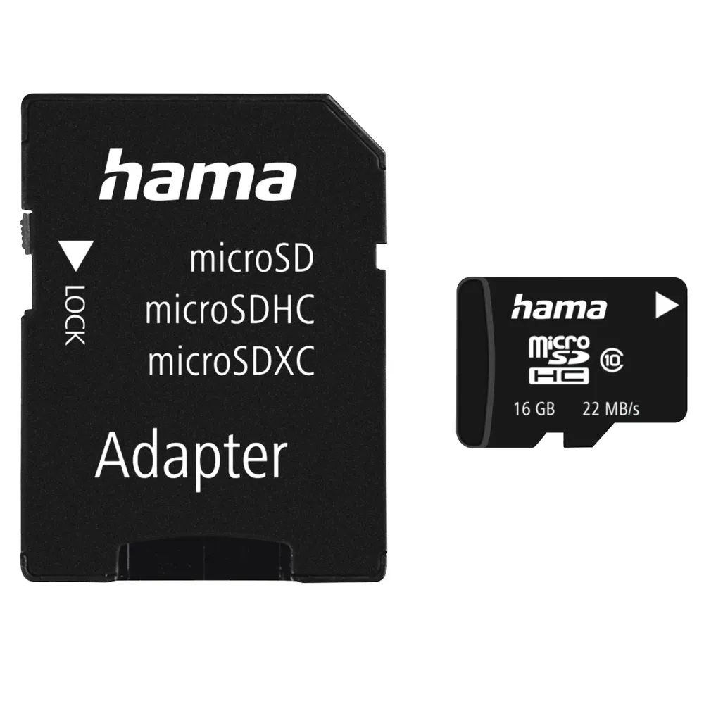 microSDHC 16GB Class 10 22MB/s + Adapter / Mobile (00108085)