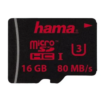 microSDHC 16GB UHS Speed Class 3 UHS-I 80MB/s ohne Adapter/Mobile (123983)