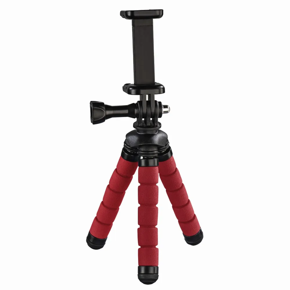 "Ministativ ""Flex"" für Smartphone und GoPro, 14 cm, Rot (00004611)"