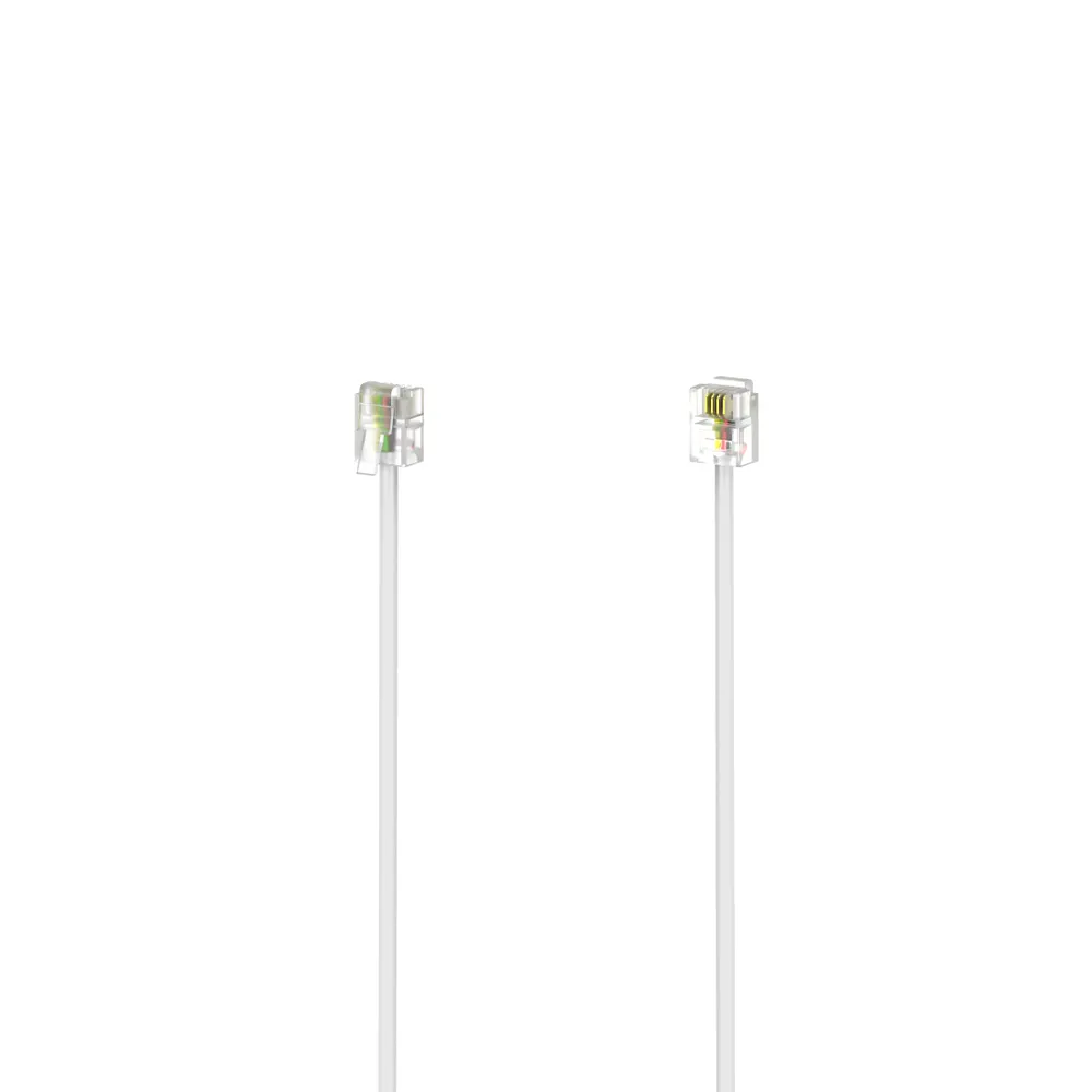 Modularkabel, Stecker 6p4c - Stecker 6p4c, 6 m, Weiß (00201134)