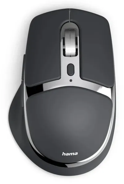 Multi-Device-Maus WM-800, ergonomisch, Funk/Bluetooth, Akku, Grau (00173096)