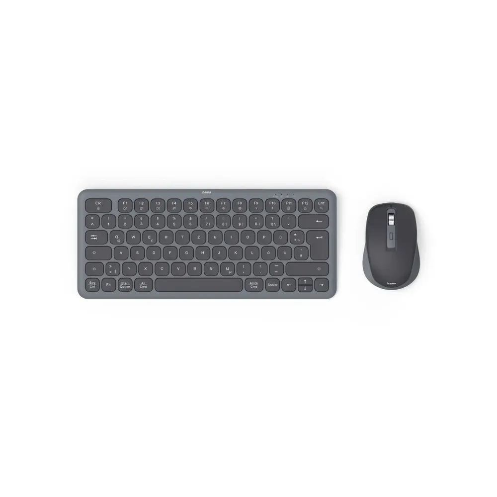 "Multi-Device-Tastatur-Maus-Set ""WKM-500"", kabellos, klein, SW, QWERTZ DE (00173061)"