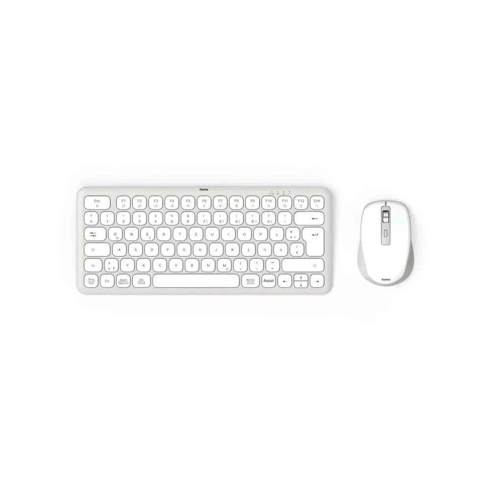Multi-Device-Tastatur-Maus-Set WKM-500, kabellos, klein, Weiß, QWERTZ DE (00173062)