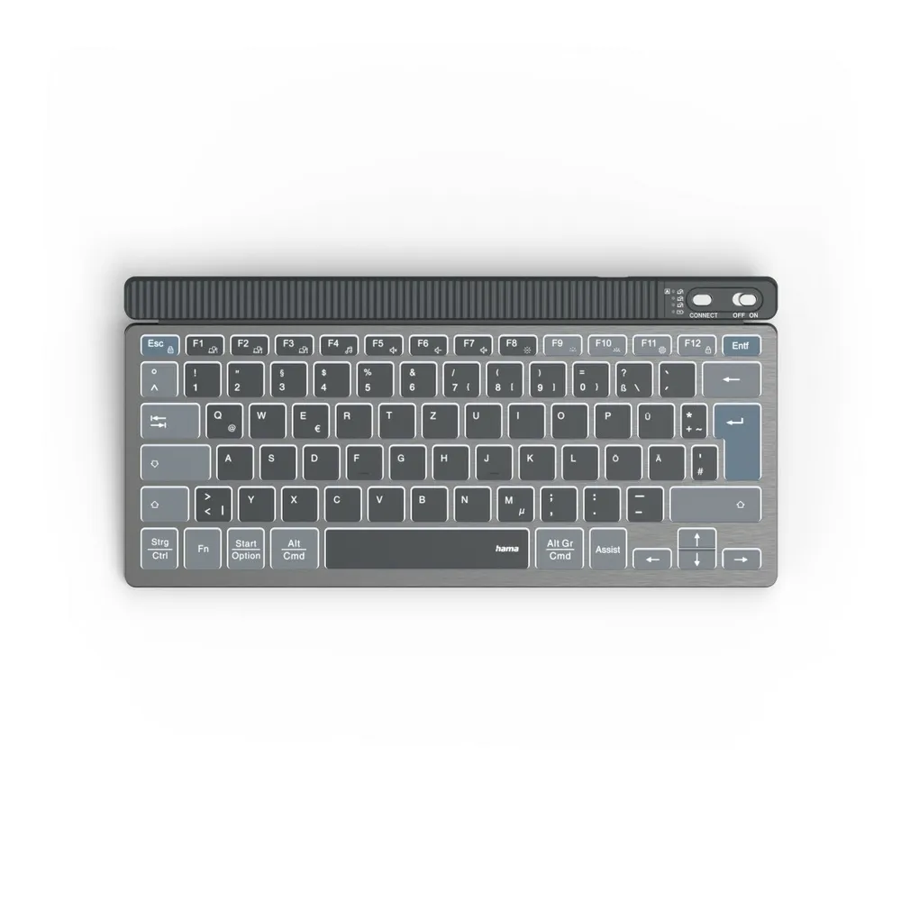 "Multi-Device-Tastatur ""WK-700"", kabellos, beleuchtet, klein, SW, QWERTZ DE (00173067)"