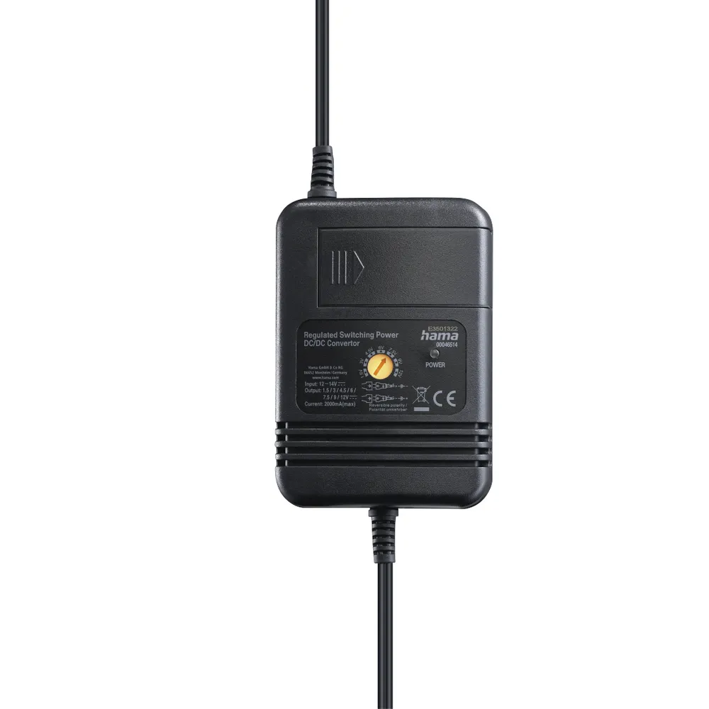 Netzteil für Kfz, einstellbar, 2000mA, 24W, max. 12V, stabilis., 8 Adapter (00223402)