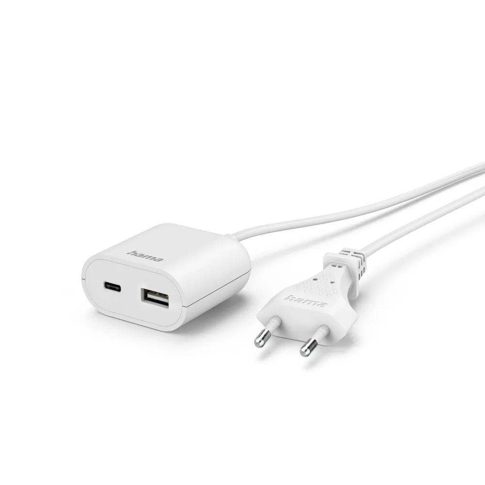 Netzteil USB-Netzteil mit 1,9 m langem Kabel, 3,5A, 1x USB-A, 1x USB-C, Weiß (00223204)