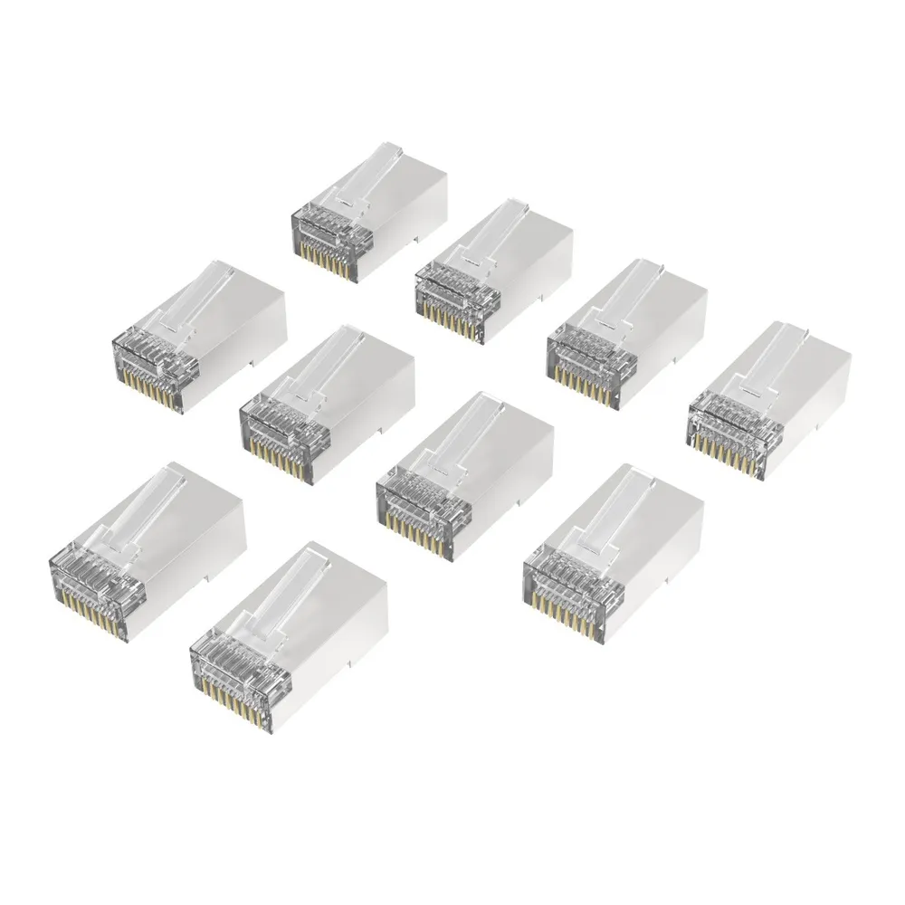 Netzwerkstecker, CAT-6a, 10 Gbit/s, geschirmt, 10 Stück (00200772)