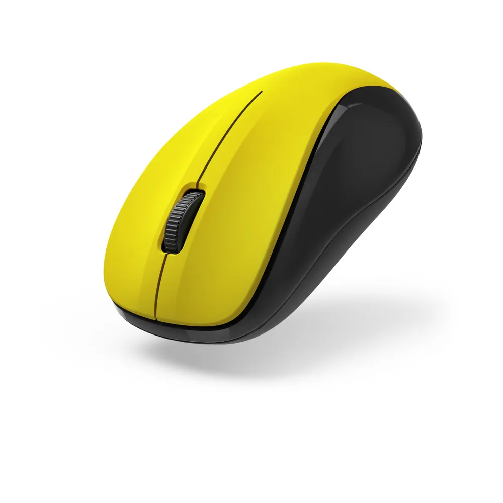 Optische 3-Tasten-Funkmaus "MW-300 V2", geräuschlos, USB-Empfänger, Gelb