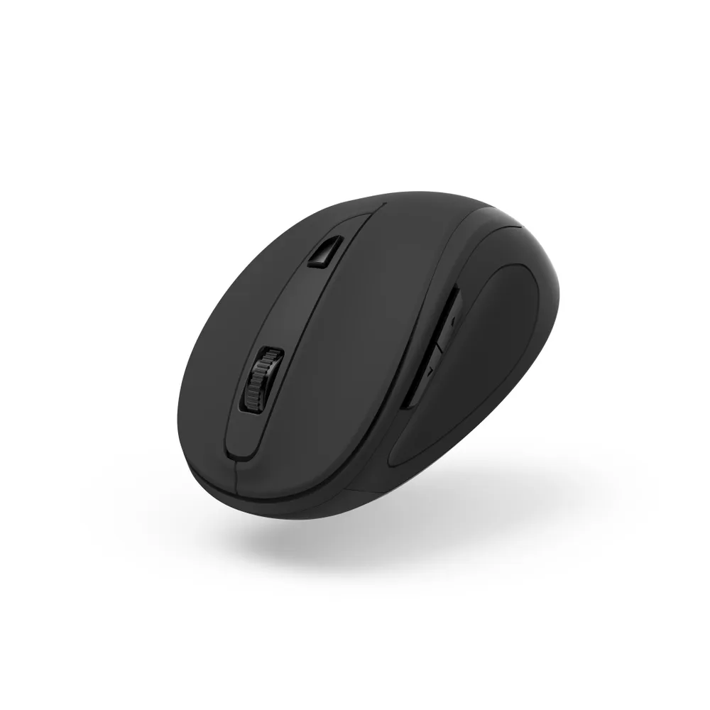 Optische 6-Tasten-Funkmaus "MW-400 V2", ergonomisch, USB-Empf., Schwarz