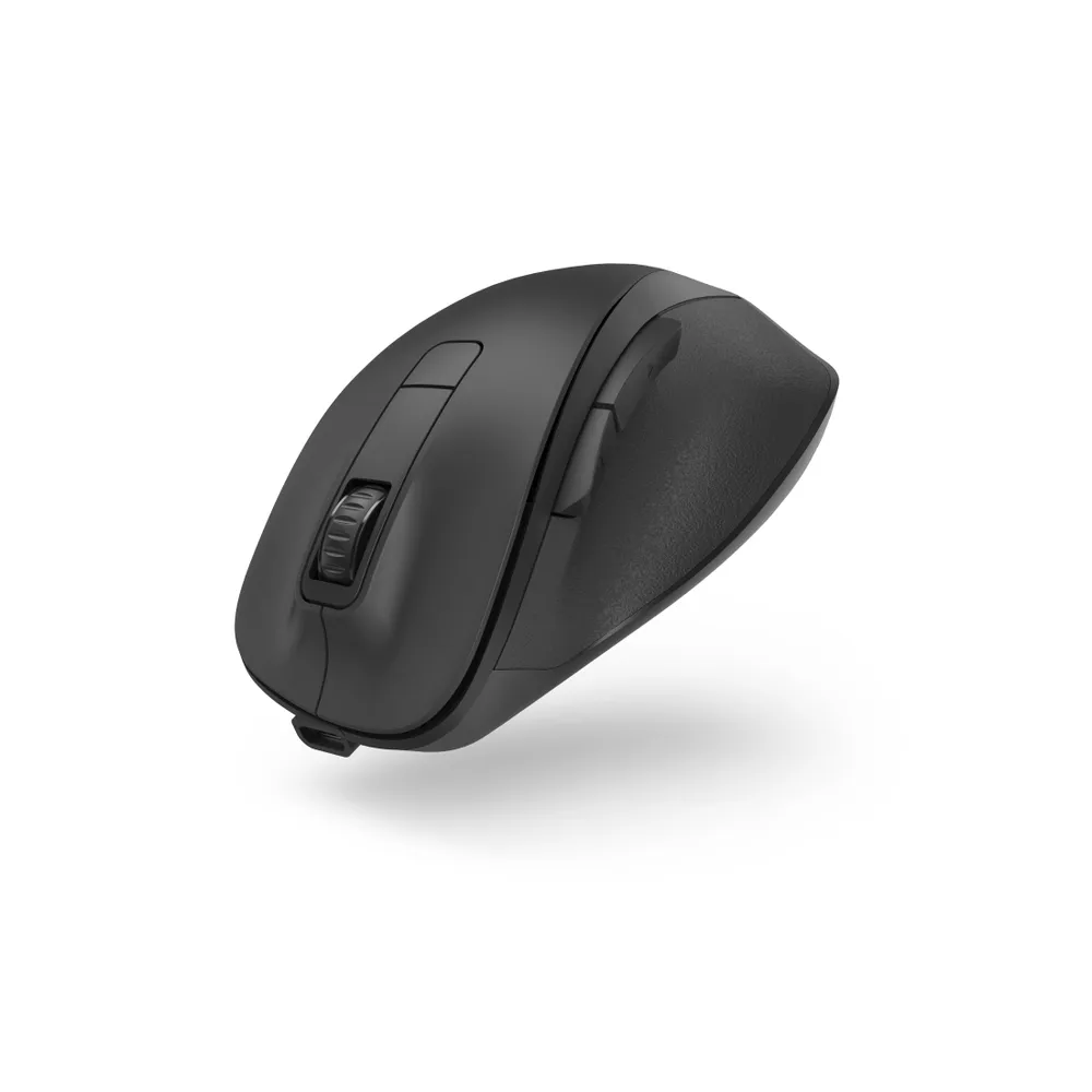 Optische 6-Tasten-Funkmaus "MW-500 Recharge", Akku, ergonomisch, Schwarz