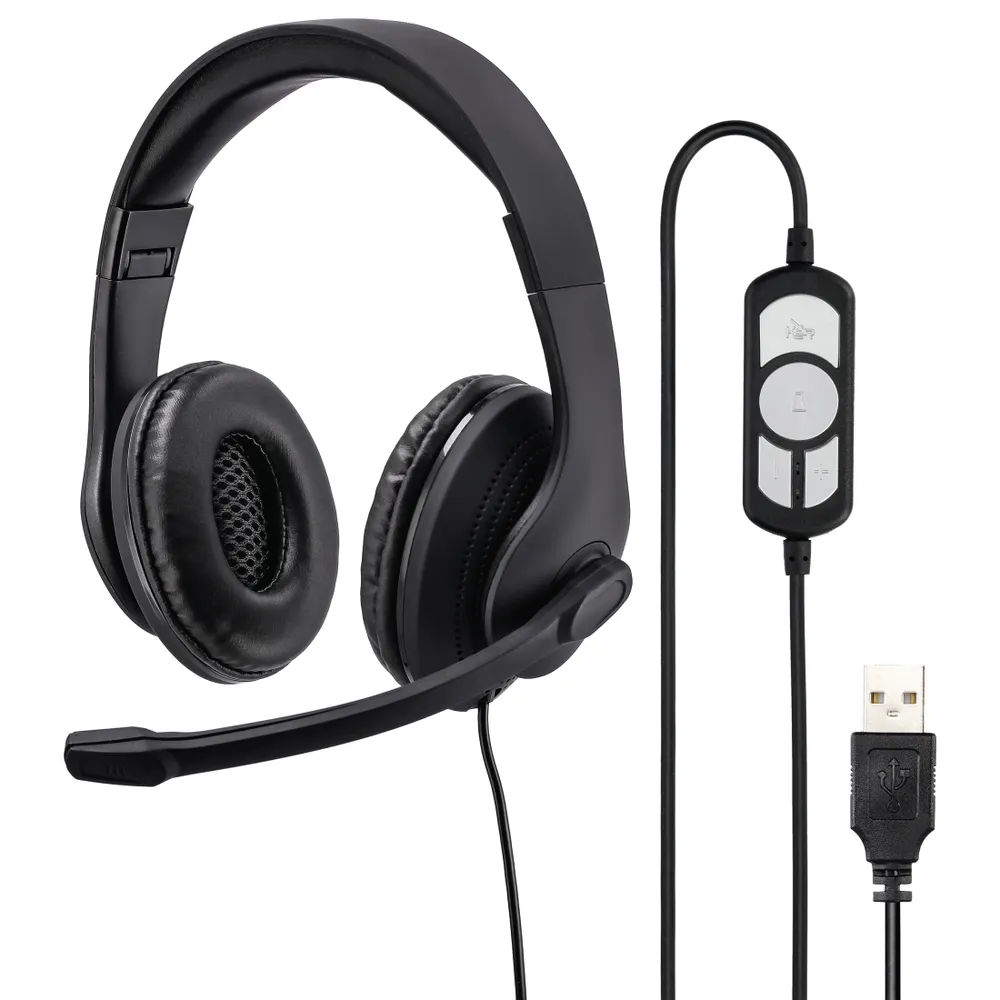 "PC-Office-Headset ""HS-USB300"", Stereo, Schwarz (00139924)"
