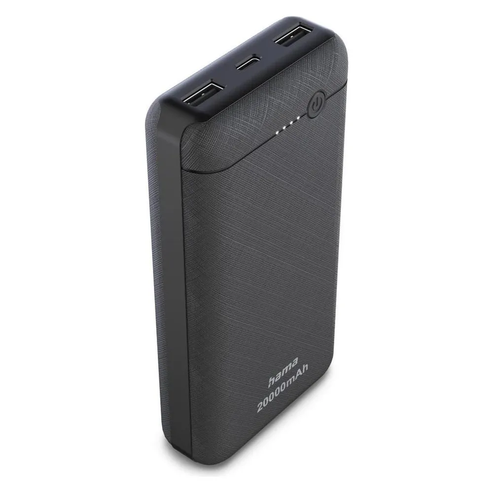 Power Pack "20000mAh", Ausgänge: 1 x USB-C, 2 x USB-A, Schwarz