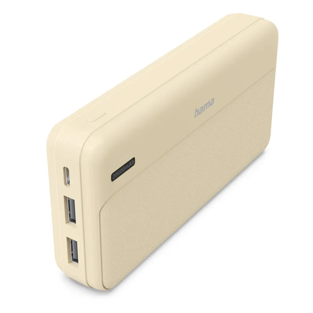 "Power Pack ""Pocket 20"", 20000mAh, Ausgänge: 2x USB-A, Sand (00201775)"