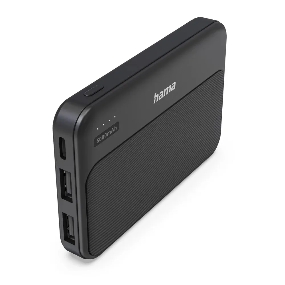 "Power Pack ""Pocket 5"", 5000mAh, Ausgänge: 2x USB-A, Anthrazit (00201769)"