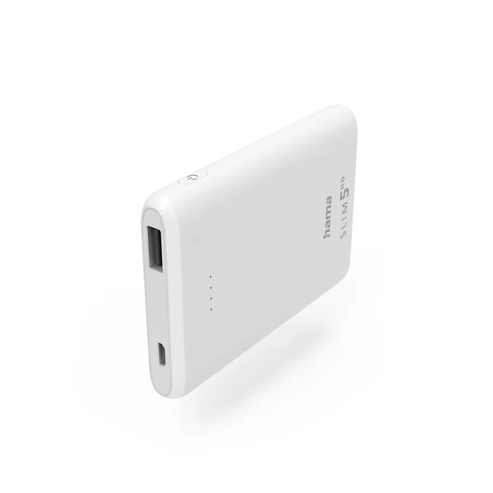 "Power Pack ""SLIM 5HD"" 5000mAh, Ausgang: USB-A, Weiß (00201667)"