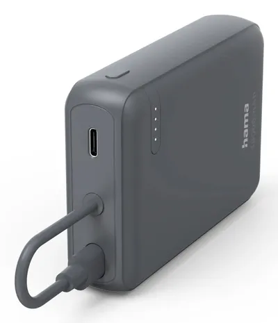 "Power Pack ""Travel"" mit Kabel, 10000mAh, 2 Ausgänge: 2x USB-C, Anthrazit (00201739)"