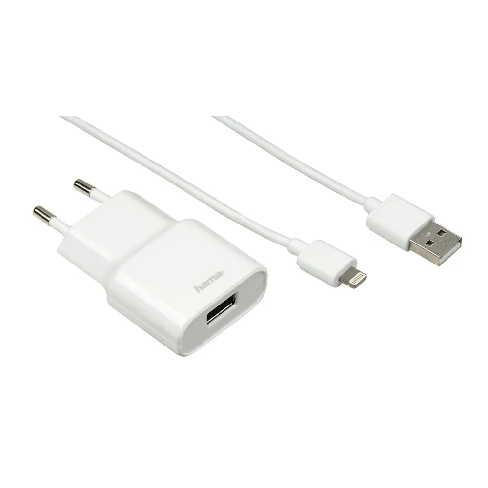 Reiseladeset für Apple iPad, Lightning, 5 V/2,4 A, Weiß (119478)