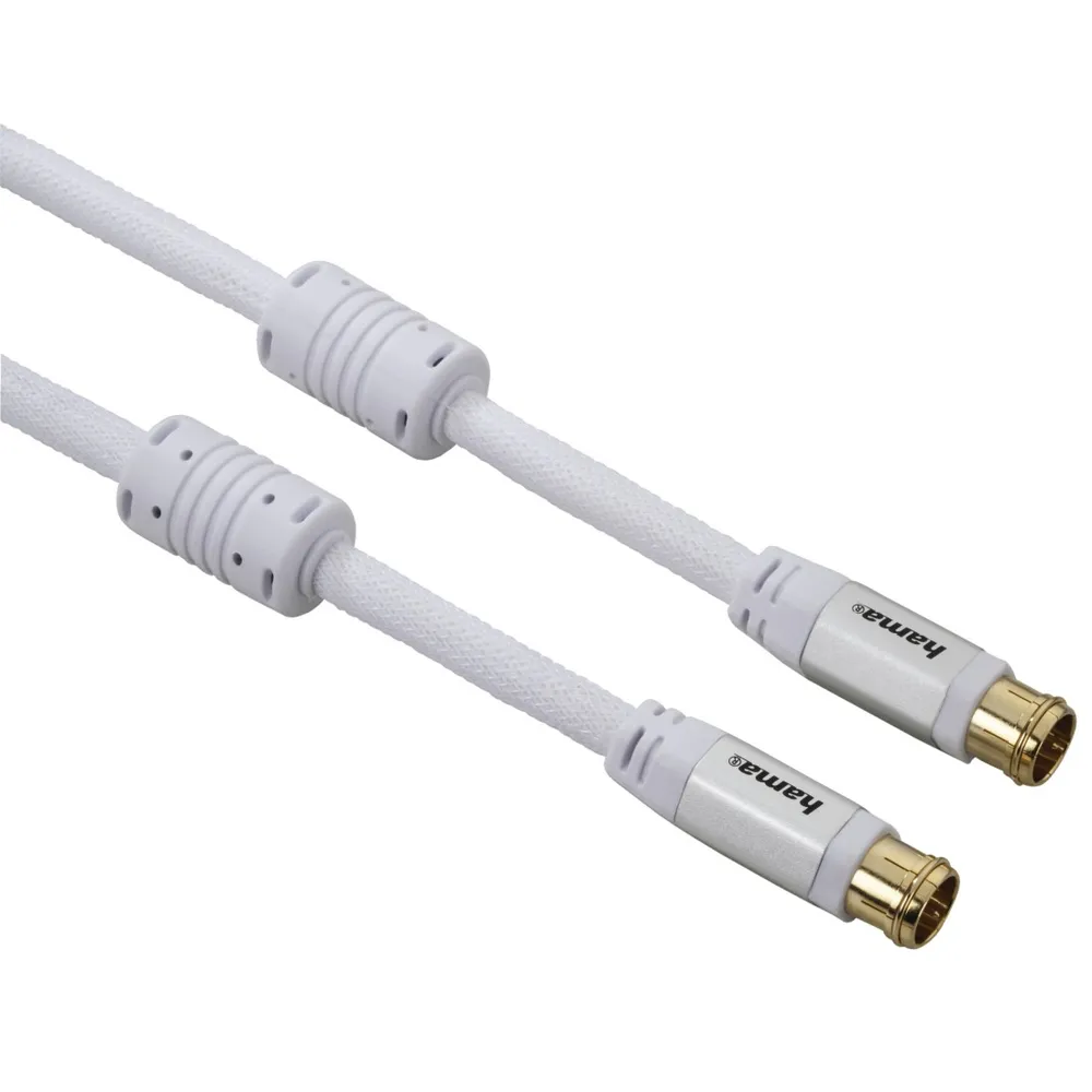 SAT-Anschluss-Kabel, Quick-F-Stecker - Quick-F-Stecker, Gewebe, 2 m, 95 dB (56582)