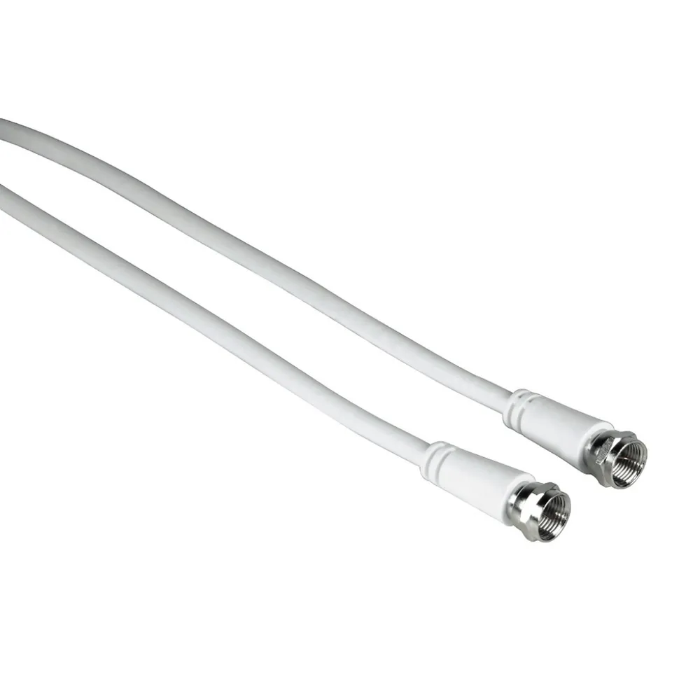 SAT-Anschlusskabel, F-Stecker - F-Stecker, 1,5 m, 85 dB, Weiß (00011925)
