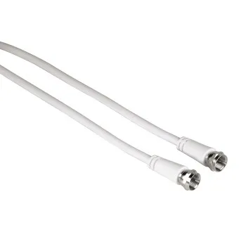 SAT-Anschlusskabel, F-Stecker - F-Stecker, 10 m, 85 dB, Weiß (00011928)