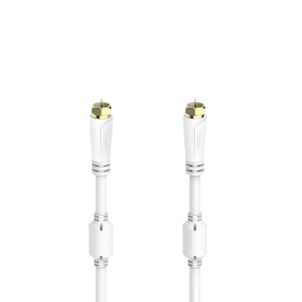 SAT-Anschlusskabel, F-Stecker - F-Stecker, vergoldet, 1,5 m, 100 dB (00205251)