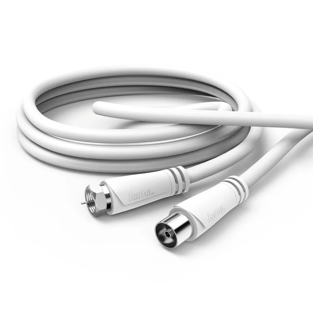 SAT-Anschlusskabel, F-Stecker - Koax-Kupplung, 5,0 m, 90 dB (00179256)